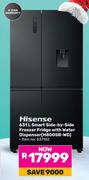 Hisense 631L Smart Side By Side Freezer Fridge With Water Dispenser H800SB-WD (837182)