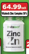 Vitatech Zinc Complex-30's Pack
