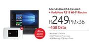 Acer Aspire ES1-Celeron-On 4GB Data + Vodafone R218 WiFi Router