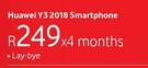 Huawei Y3 2018 4G Smartphone-On Lay Bye
