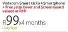 Vodacom Smart Kicka 4 Smartphone 3G-On Lay Bye Free Jelly Cover & Screen Guard