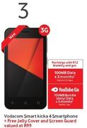 Vodacom Smart Kicka 4 Smartphone 3G Free Jelly Cover & Screen Guard
