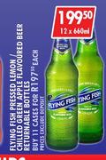 Flying Fish Pressed Lemon/Chilled Green Apple Flavoured Beer (Returnable Bottles)-12 x 660ml
