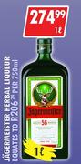 Jagermeister Herbal Liqueur-1L
