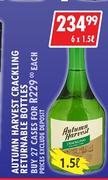 Autuman Harvest Crackling (Returnable Bottles)-6 x 1.5L