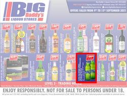 Big Daddy Liquor Stores : Specials (09 September - 15 September 2021), page 1