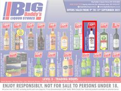 Big Daddy Liquor Stores : Specials (09 September - 15 September 2021), page 1