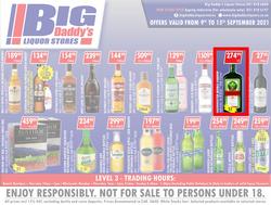 Big Daddy Liquor Stores : Specials (09 September - 15 September 2021), page 1
