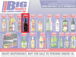 Big Daddy Liquor Stores : Specials (09 September - 15 September 2021), page 1