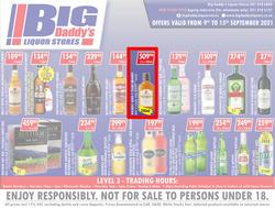 Big Daddy Liquor Stores : Specials (09 September - 15 September 2021), page 1