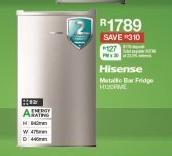 Hisense Metallic Bar Fridge