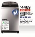 Samsung Silver Top Loader Washing Machine