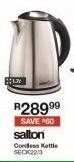 Salton 1.7Ltr Cordless Kettle