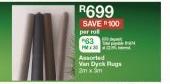 Assorteed Van Dtck Rugs-Per Roll
