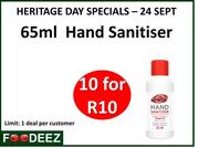 Hand Sanitiser-For 10 x 65ml