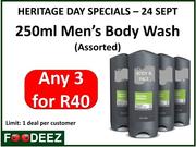 Men's Body Wash Assorted-For Any 3 x 250ml