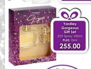 Yardley Gorgeous Gift Set Of Body Spray 100ml Plus 15ml