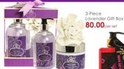 Pampering Bath 3 Piece Lavender Gift Box-Per Set