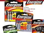 Energizer 4 Pack Max AAA Or AA-Each