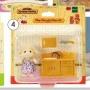 Original Sylvanian Families Sheep Sister With Kitchen Set
