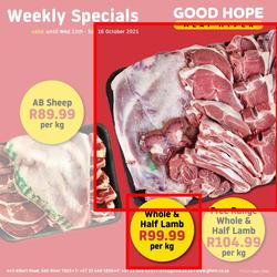 Good Hope Meat Hyper : Specials (13 October - 16 October 2021), page 1