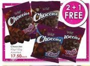 Choccies 90/100g Assorted-Each
