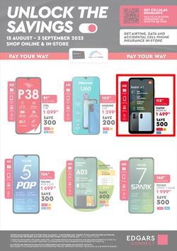 Edgars Mobile : Unlock The Savings (15 August - 03 September 2023), page 1