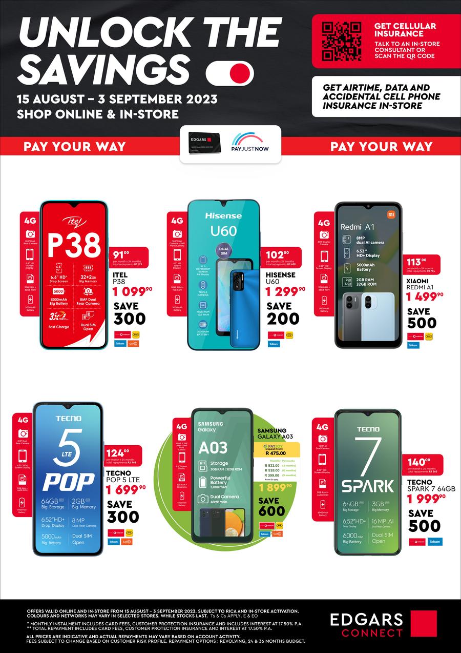 Edgars Mobile Unlock The Savings (15 August 03 September 2023) — m