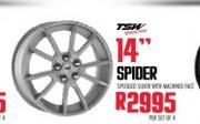 TSH 14" Spider Wheels-Per Set Of 4