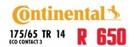 Continental 175/65 TR 14 Eco Contact 3 Tyre-Each