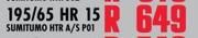 Sumitumo HTR A/S P01 195/65 HR 15 Tyre-Each