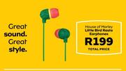 House Of Marley Little Bird Rasta Earphones