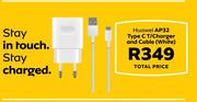 Huawei AP32 type C T/Charger And Cable White