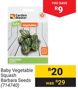 Garden Master Baby Vegetable Squash Barbara Seeds