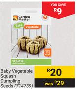 Garden Master Baby Vegetable Squash Dumpling Seeds