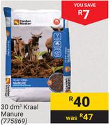Garden Master 30 dm3 Kraal Manure 775869