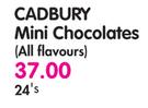 Cadbury Mini Chocolates(All Flavours)-24's