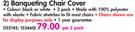 Banqueting Chair Cover-Per 2 Pack