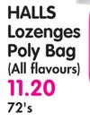 Halls Lozenges Poly Bag(All Flavours)-72's