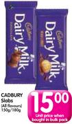 Cadbury Dairy Milk Slabs(All Flavours)-150/180g