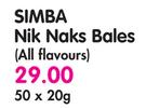 Simba Nik Naks Bales(All Flavours)-50 x 20gm