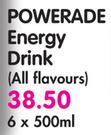 Powerade Energy Drink(All Flavours)-6 x 500ml