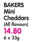 Bakers Mini Cheddars(All Flavours)-6 x 33gm