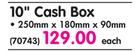 Aro 10" Cash Box 250x180x90mm