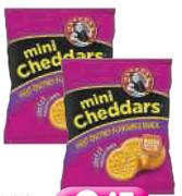 Bakers Mini Cheddars(All Flavours)-33gm Each