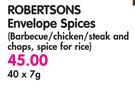 Robertsons Envelope Spices(Barbecue/Chicken/Steak And Chops, Spice For Rice)-40x7g