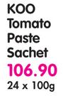 Koo Tomato Paste Sachet-24x100g