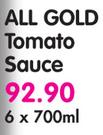All Gold Tomato Sauce-6x700ml