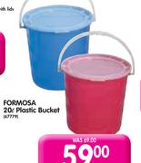 6 Piece Formosa 20l Plastic Bucket