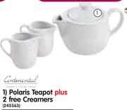Continental Polaris Teapot Plus Free Creamers-Per Set